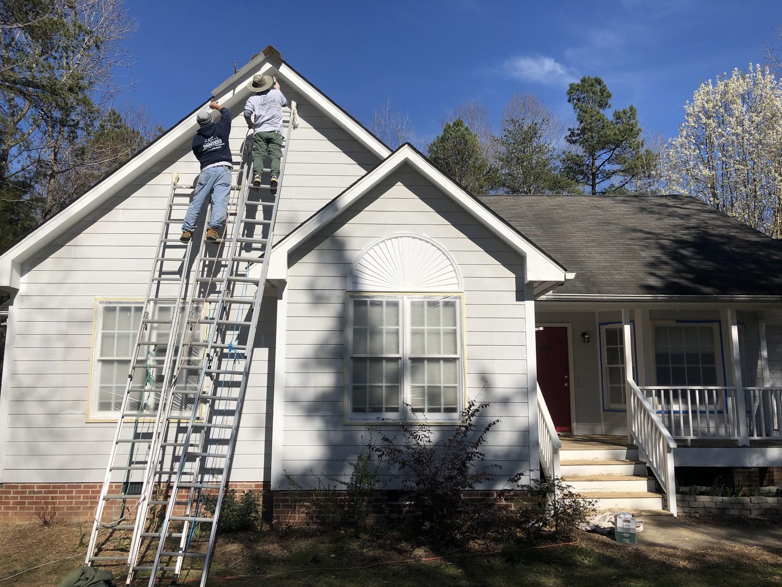 Full exterior repaint of a home in Mebane, NC — exterior painting by Roca’s Painters of Mebane, NC