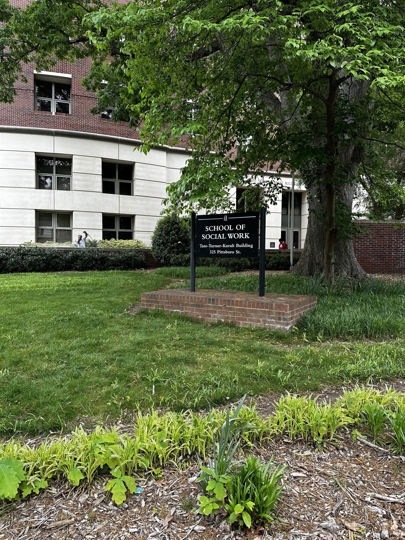 University School of Social Work building after exterior painting