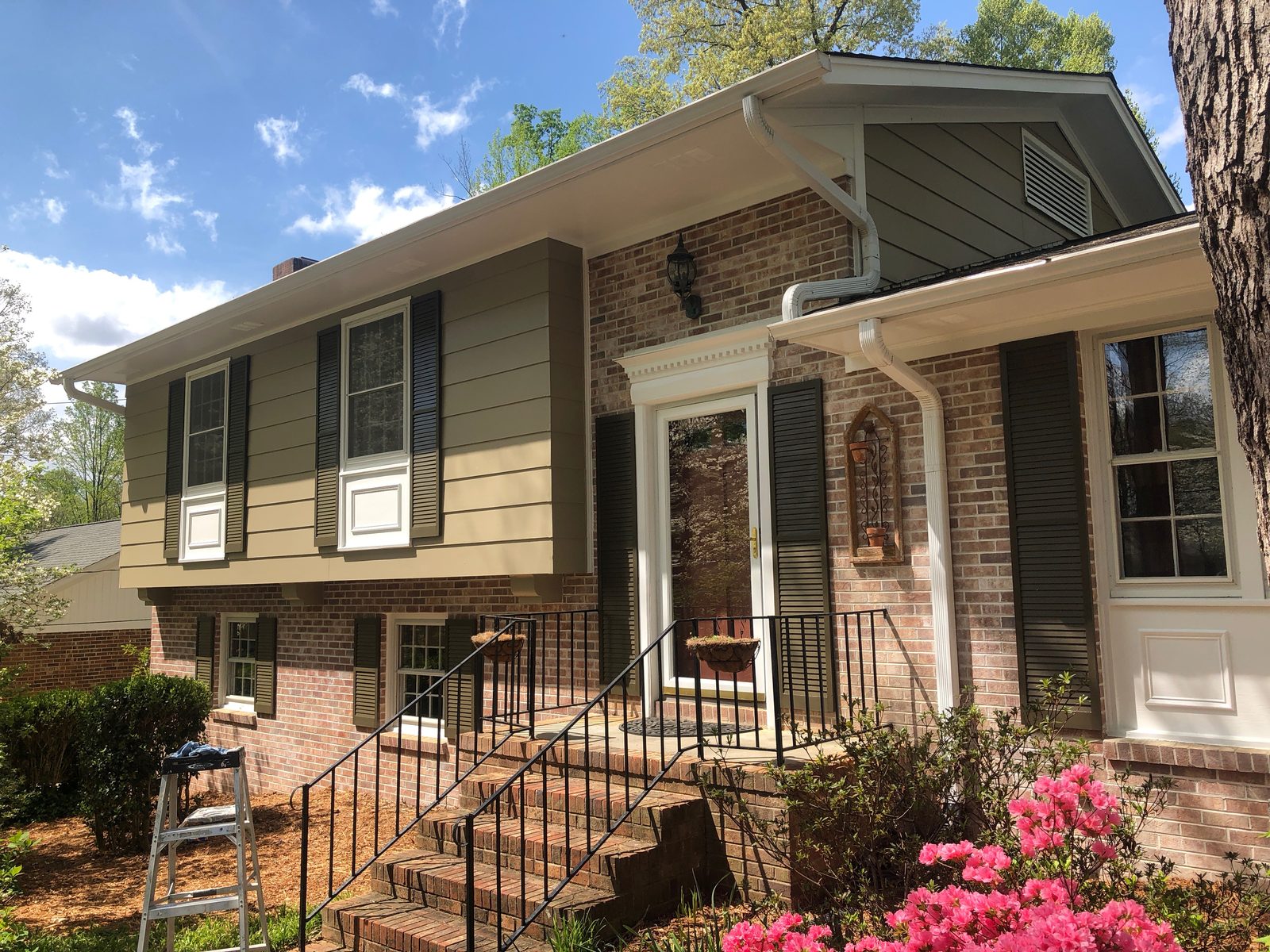 Exterior painting project on a home in Greensboro, NC